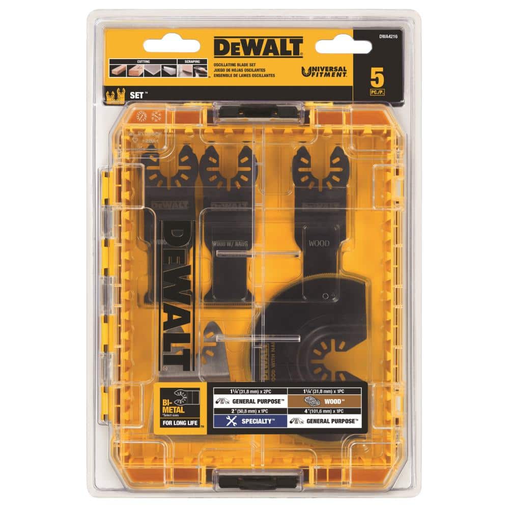 DEWALT Oscillating Blade Set (5-Piece) DWA4216 The Home Depot