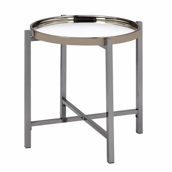Picket House Furnishings Monaco Gold/Slate Round End Table