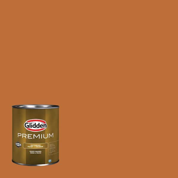 Glidden Premium 1 qt. PPG1201-7 Lucky Penny Flat Exterior Latex Paint