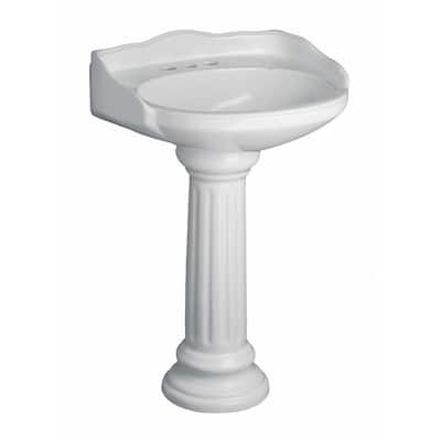 Alzata 26 Inch Corner Pedestal Sink