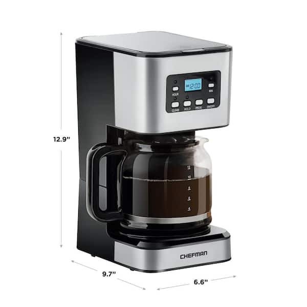 Chefman 12-Cup Programmable Coffee Maker, Electric Brewer, Auto Shut Off