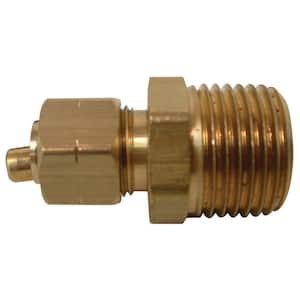 Compression x 3/4 in Hose Plumb Pak PP84RB Rubbed Brass Elbow 3/8 in 