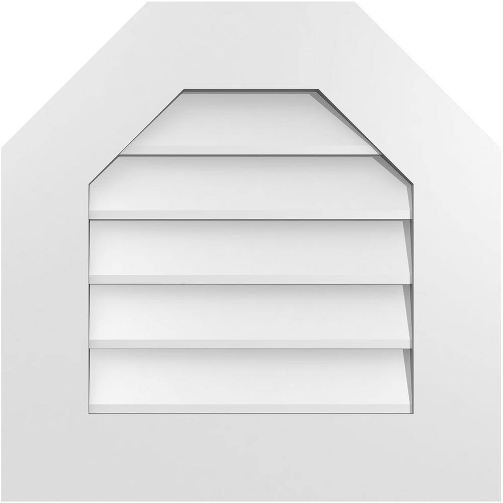 20 in. x 20 in. Octagonal Top Surface Mount PVC Gable Vent: Decorative with Standard Frame price history on PriceWatchPro