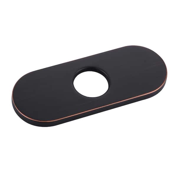 ALEASHA 6.3 in. Stainless Steel Escutcheon Plate in Oil Rubbed Bronze
