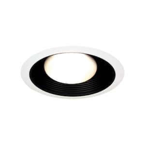 6 in. White With Black Baffle Fully Enclosed Recessed Trim