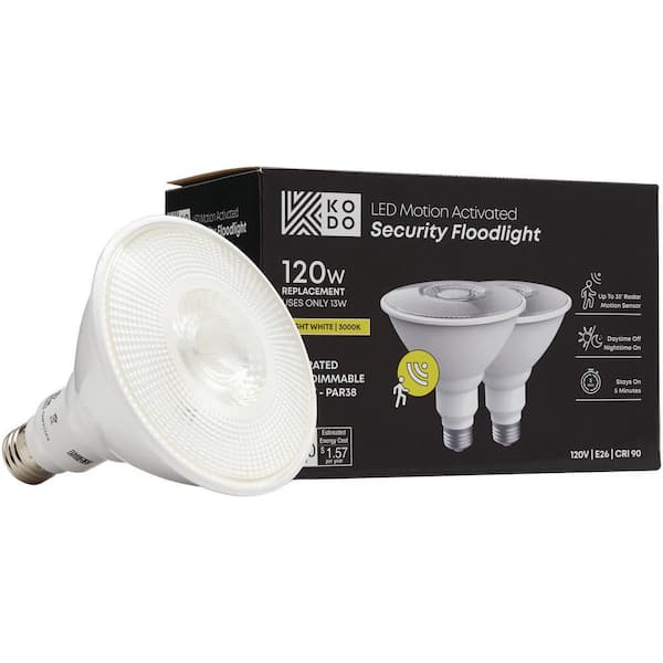 motion sensor flood light bulb home depot