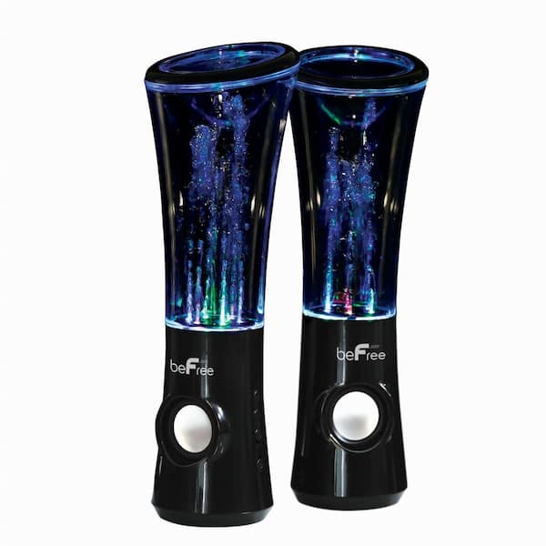BEFREE SOUND Bluetooth Sound Reactive Color Changing LED Dancing Water Speakers