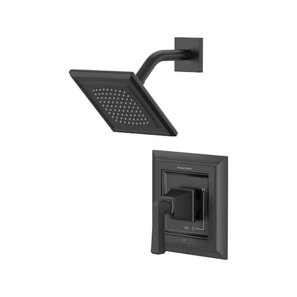 Town Square S 1-Handle Water Saving Shower Faucet Trim Kit for Flash Valves in Matte Black (Valve Not Included)