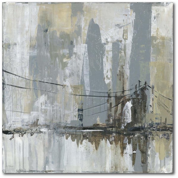 Courtside Market Midtown Bridge Ii Gallery-Wrapped Canvas Wall Art 24 in. x 24 in.