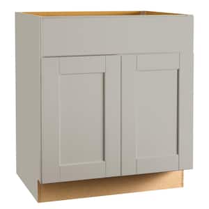 Shaker 30 in. W x 24 in. D x 34.5 in. H Assembled Sink Base Kitchen Cabinet in Dove Gray