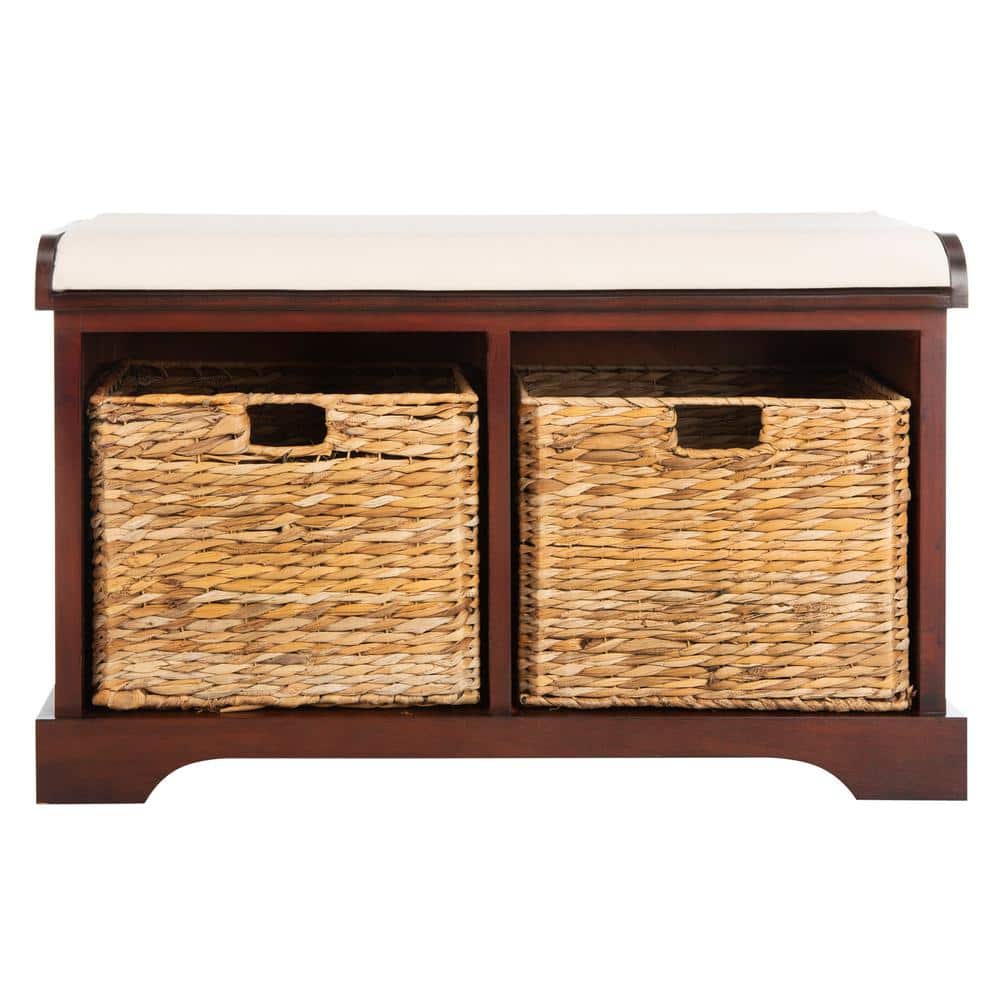 Freddy Red Storage Entryway Bench