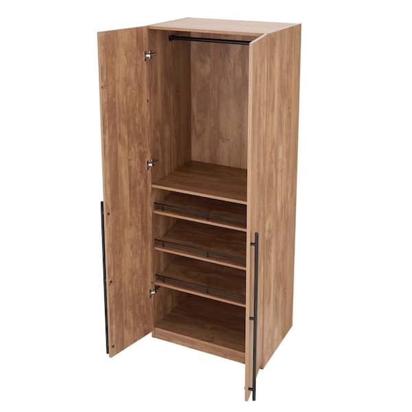 Manhattan Comfort Lee Golden Brown 63 in. 2-Piece Freestanding
