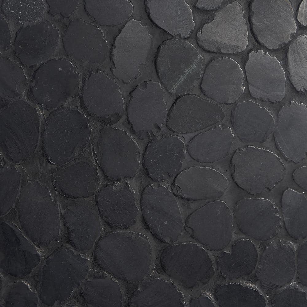 Countryside Black Lava Sliced Round 4 in. x 6 in. Mosaic Floor and Wall Tile Sample -  Ivy Hill Tile, EXT3RD105027