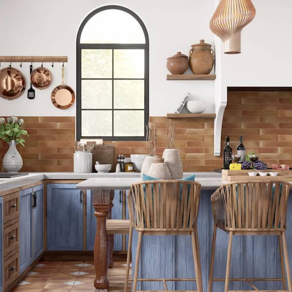 Sentier Brique des Ocres 2 in. x 15 in. Porcelain Floor and Wall Tile (7.2 sq. ft. /Case)