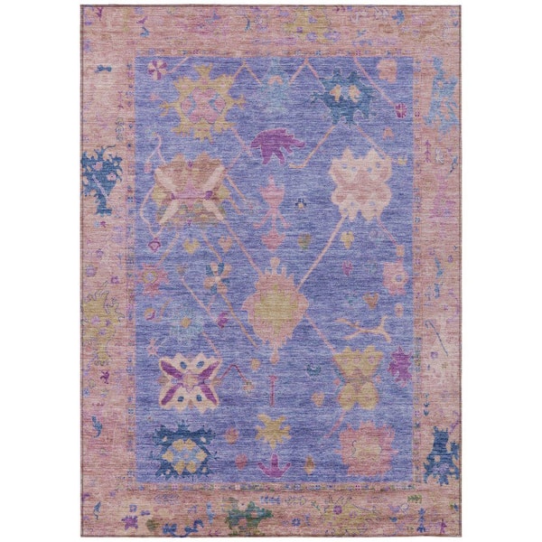Chantille Machine Washable Indoor/Outdoor Abstract ACN2025 Purple 8 ft. x 10 ft. Area Rug