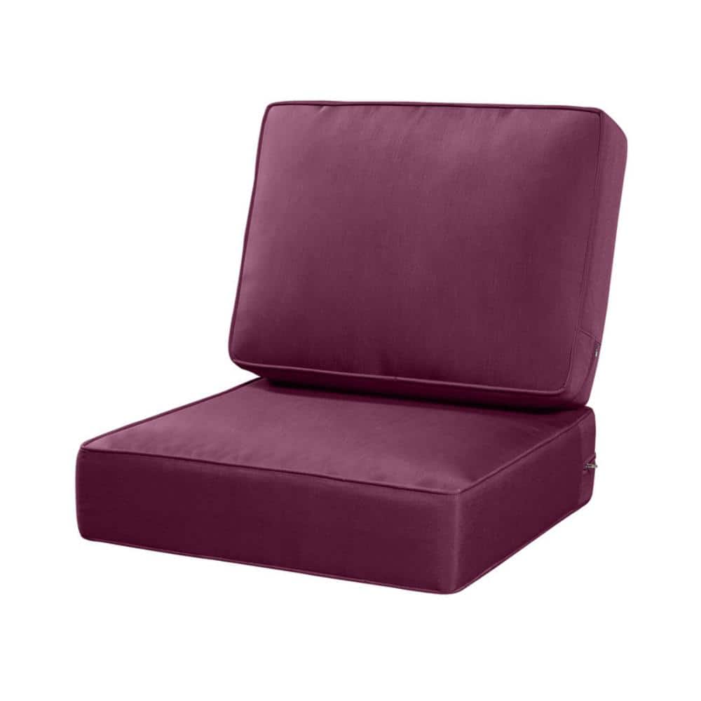Outdoor Deep Seat&Back Cushion Set 24x24 Inch Patio Furniture with Removable Cover for Couch Sectional Sofa,Dark Purple price history on PriceWatchPro