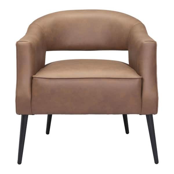 HomeRoots Brown Arm Chair Set of 1