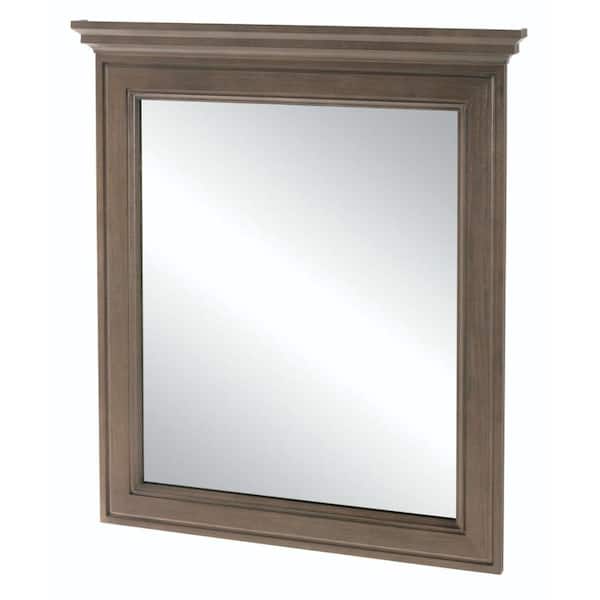Home Decorators Collection 30 in. W x 34 in. H Framed Rectangular Bathroom Vanity Mirror in Winter