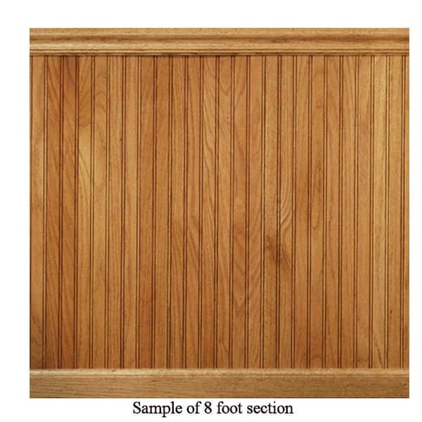 HOUSE OF FARA 8 lin. ft. Red Oak Tongue and Groove Wainscot Paneling