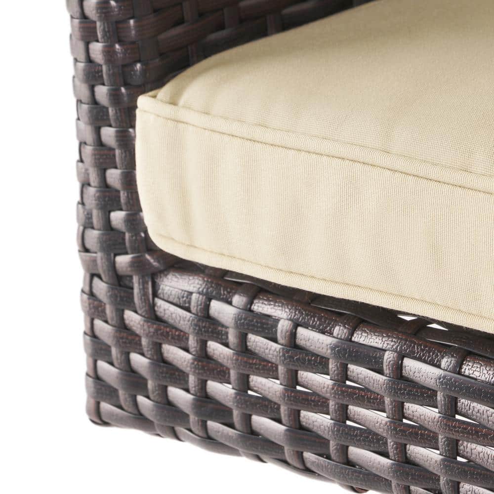 Braxton Multi Brown Wicker Swivel Bar Height Armchair