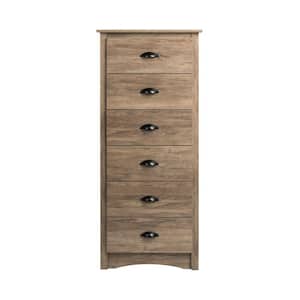 Salt Spring Tall 6-Drawer Drifted Gray Chest of Drawers
