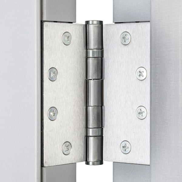 Armor Door - 36 in. x 80 in. Gray Right-Hand Outswing Flush Steel Commercial Door with Knock Down Frame and Hardware