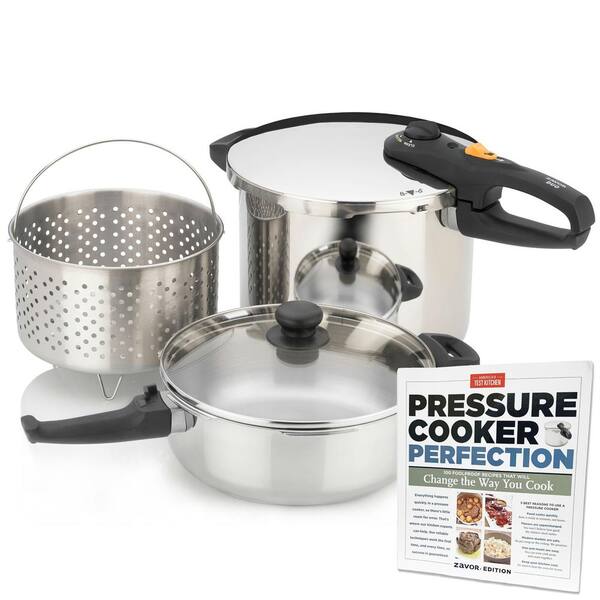 Zavor Duo 5-Piece Combi Set with America's Test Kitchen Pressure Cooker Perfection Cookbook