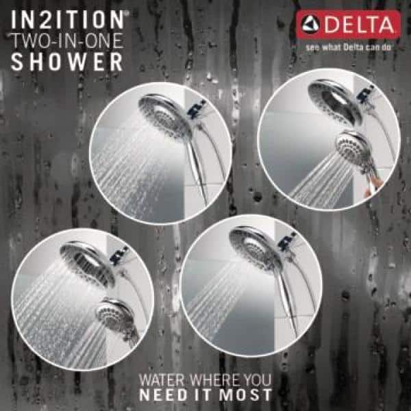 Chrome Dual-Function Handheld and Wall Mounted Shower Head