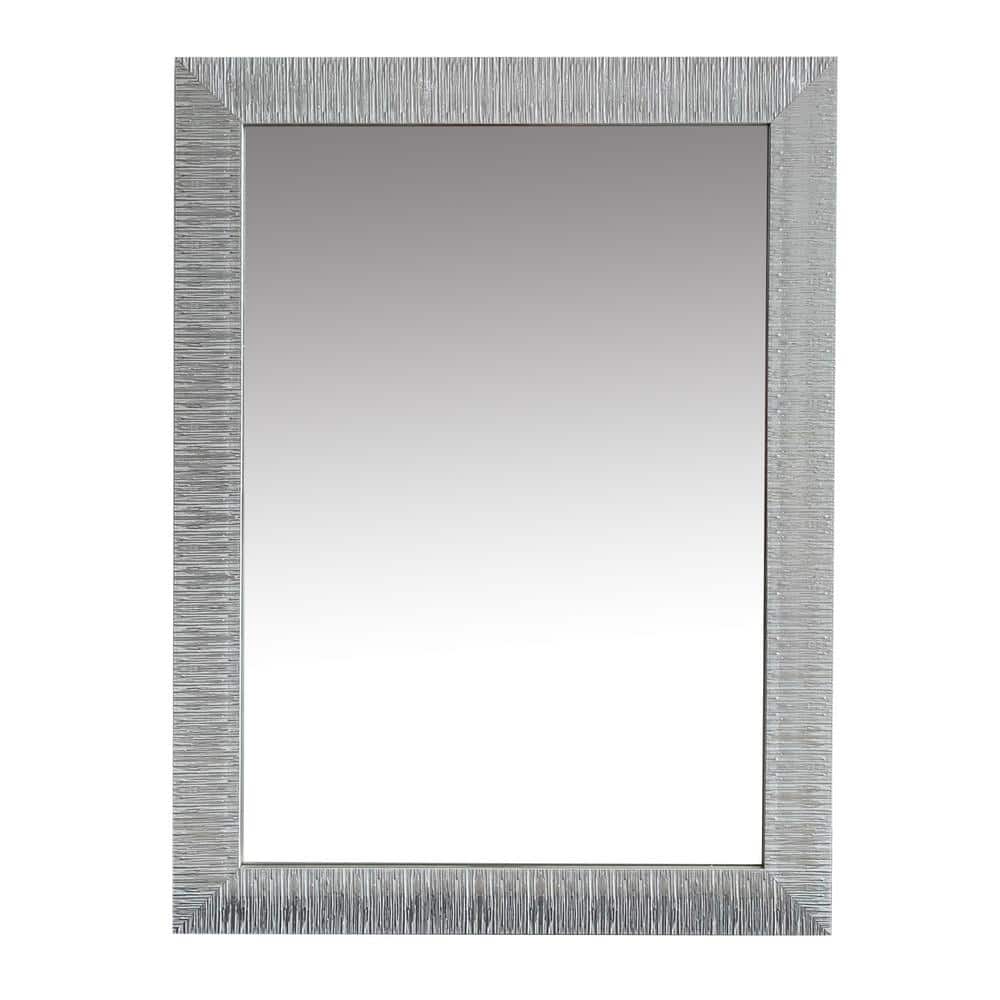 28 in. W x 38 in. H Rectangular Wood Framed Wall Mount Modern Decor Bathroo