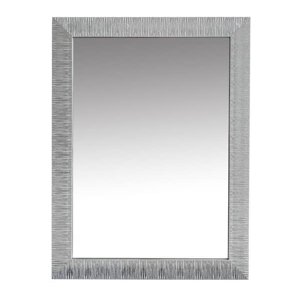 Unbranded 28 in. W x 38 in. H Rectangular Wood Framed Wall Mount Modern Decor Bathroom Vanity Mirror
