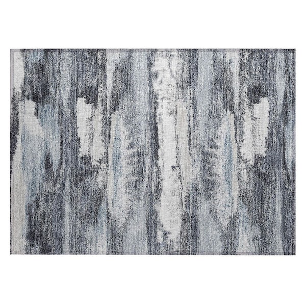 Chantille Machine Washable Indoor/Outdoor Abstract ACN942 Gray 1 ft. 8 in. x 2 ft. 6 in. Area Rug