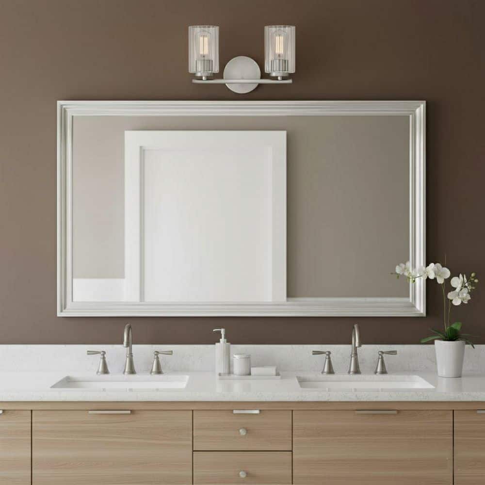 Leta 13.75 in. 2-Light Brushed Nickel Vanity Light price history on PriceWatchPro