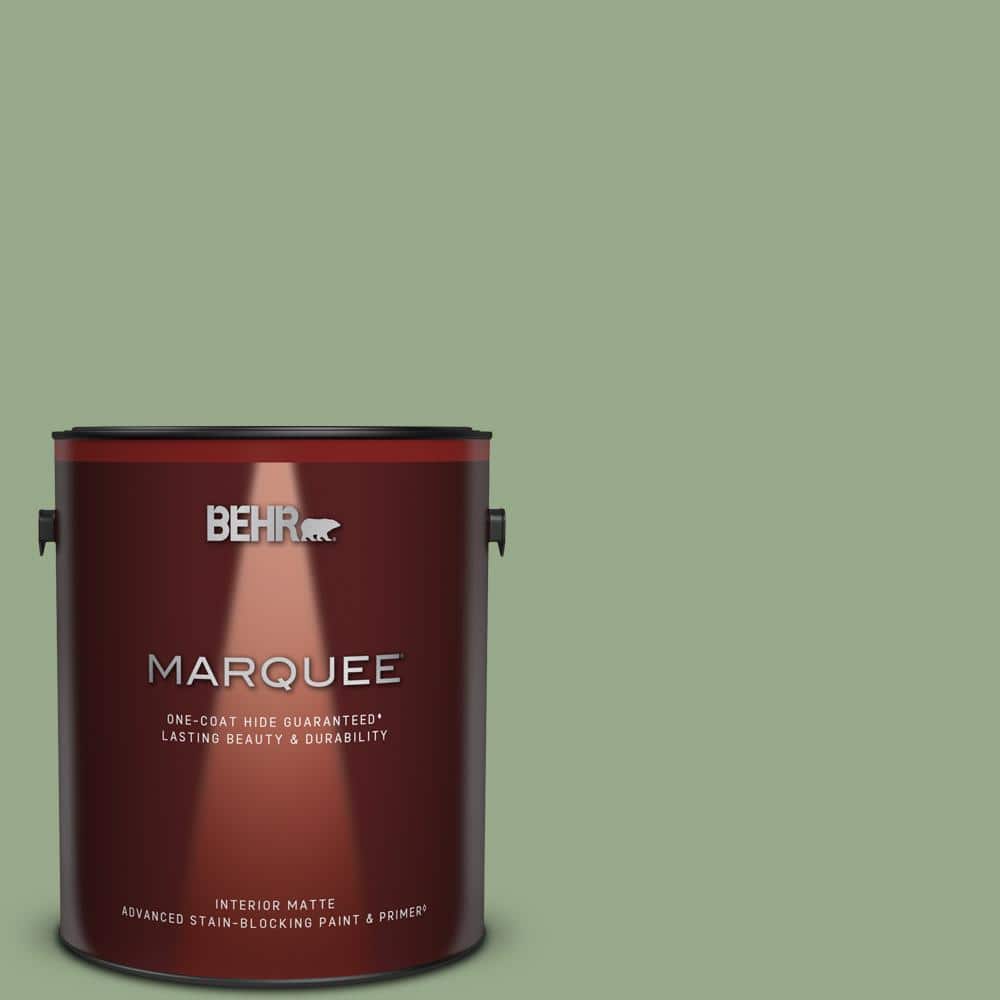 BEHR MARQUEE 1 gal. PPU1105 Pesto Green OneCoat Hide Matte Interior