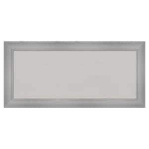 Flair Polished Nickel Framed Grey Corkboard 34 in. x 16 in Bulletin Board Memo Board