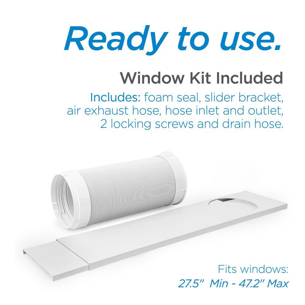 White Portable Air Conditioner with Remote and Sleep Mode