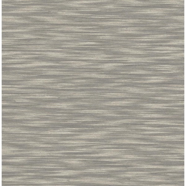 A-Street Prints Benson Brown Variegated Stripe Wallpaper Sample