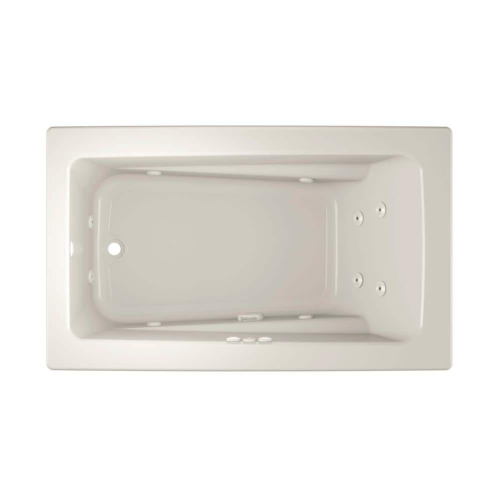 PROJECTA 60 in. x 36 in. Acrylic Rectangular Drop-in Whirlpool Bathtub in Oyster -  JACUZZI, R1D6036WLR1XXY