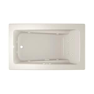 PROJECTA 60 in. x 36 in. Acrylic Rectangular Drop-in Whirlpool Bathtub in Oyster