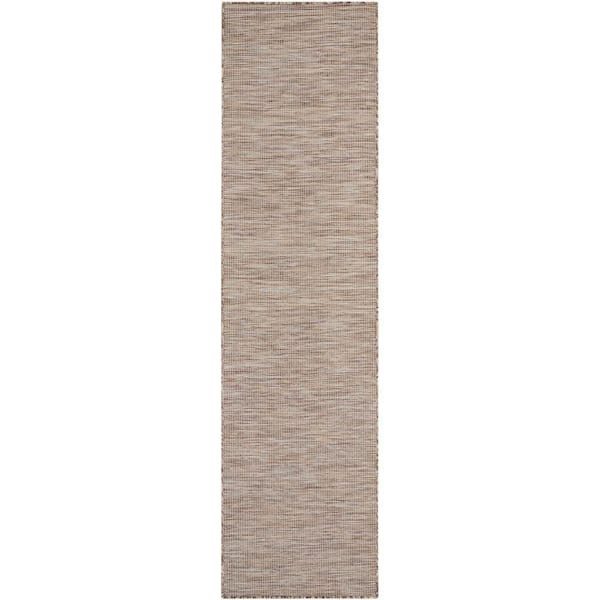Positano Beige 2 ft. x 6 ft. Indoor/Outdoor Solid Contemporary Runner Area Rug