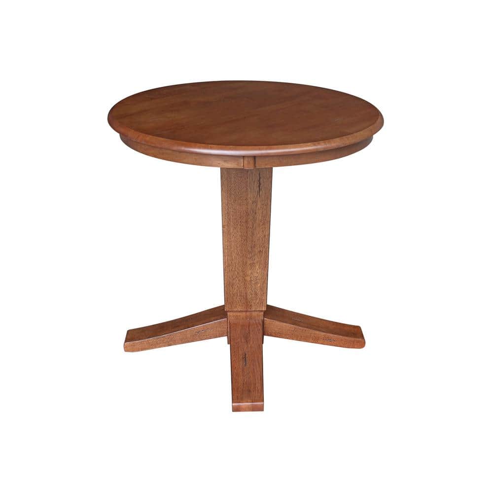 International Concepts Aria Distressed Oak Solid Wood 30 in. Round
