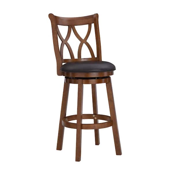 Powell Company Orono Big and Tall Brown Double X Back Swivel Barstool