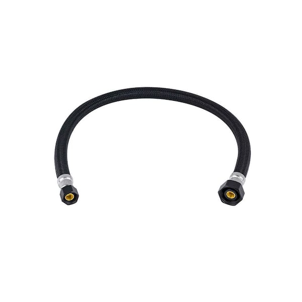 3/8 in. Compression x 1/2 in. FIP x 20 in. Matte Black Braided Polymer Faucet Connector