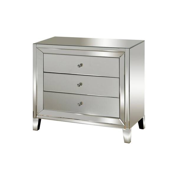 Stylecraft Mirrored 3 Drawer Chest Sf2072ds, How To Make Your Own Mirrored Chest Of Drawers
