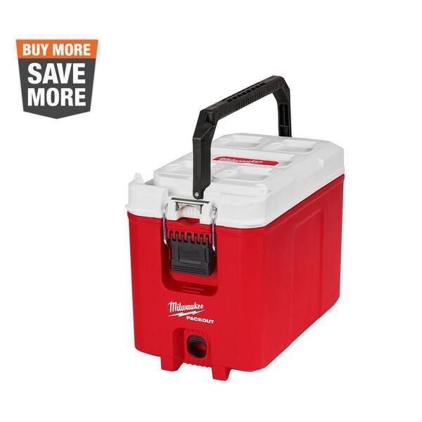 Milwaukee PACKOUT 10 in. Red 16 qt. Compact Cooler 48-22-8460