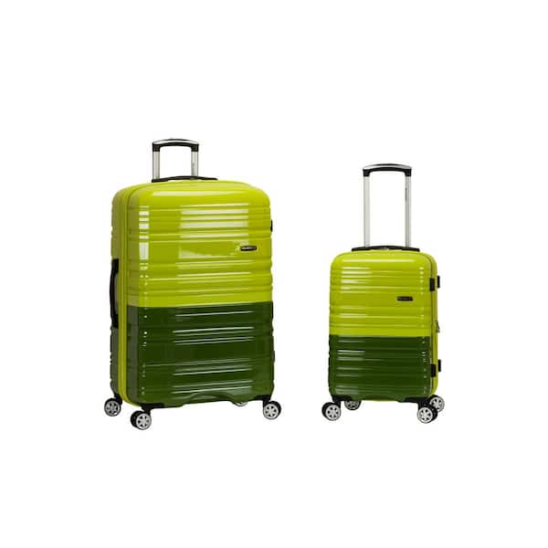 Rockland 2Tone Green Expandable 2-Piece Hardside Spinner Luggage Set