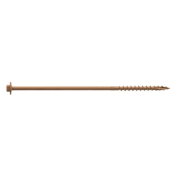 Simpson Strong-Tie 0.195 in. x 8 in. 5/16 Hex, Washer Head, Strong-Drive SDWH Timber-Hex Wood Screw, DB Coating in Tan