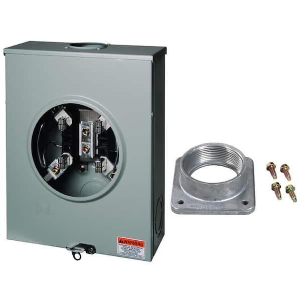 200 Amp Ringless-Horn Bypass Overhead or Underground Meter Socket Bundle with 2 in. A Hub