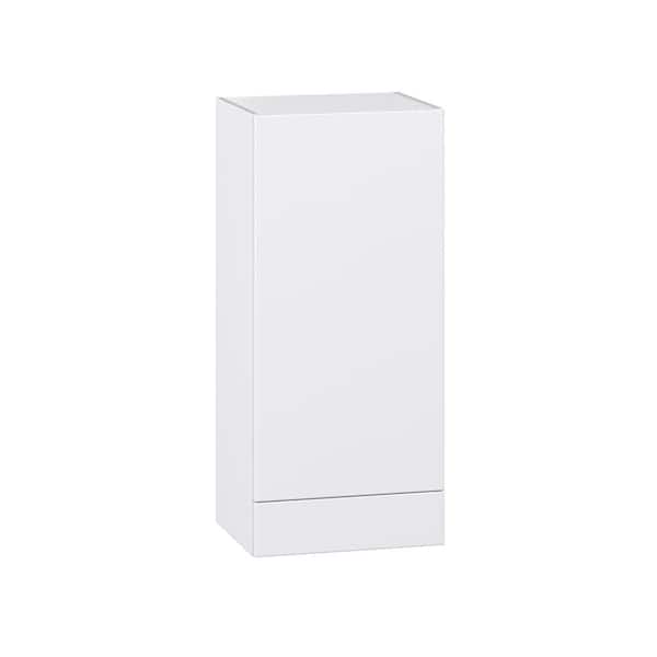 J COLLECTION Timberline 18 in. W x 14 in. D x 40 in. H Assembled Slab Wall Kitchen Cabinet in Bright White with Drawer