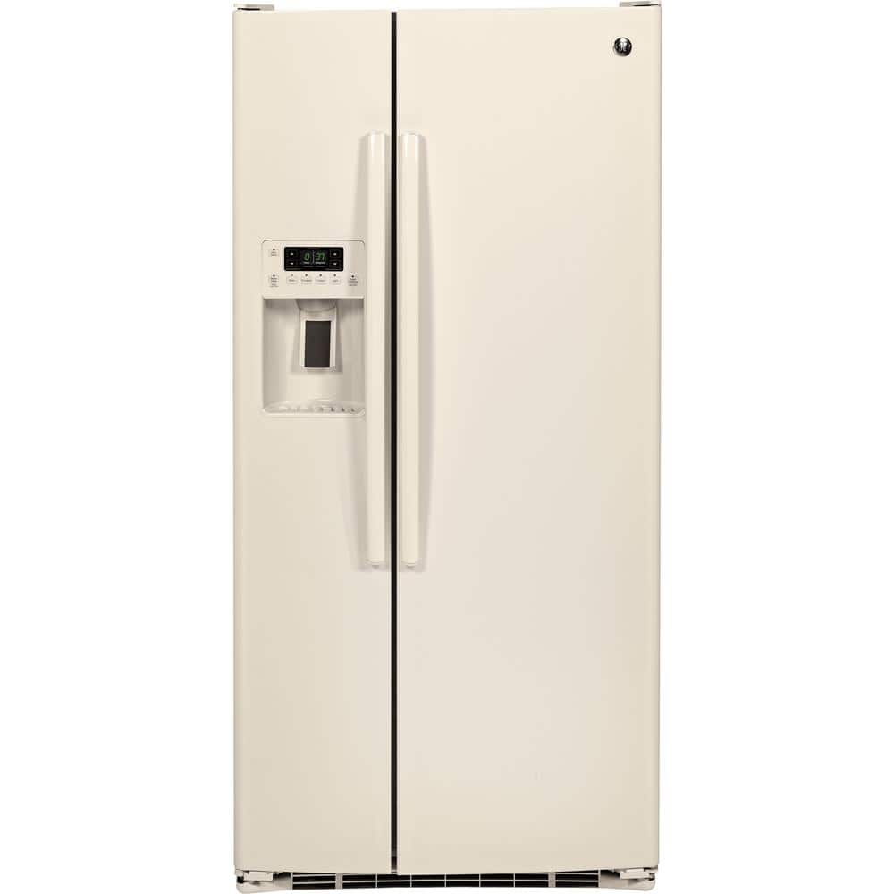GE 23.2 cu. ft. Side-By-Side Refrigerator in Bisque, ENERGY STAR ...