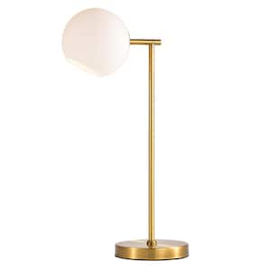 Erato 16.69 in. 1-Light Indoor Matte Gold Table Lamp with Light Kit